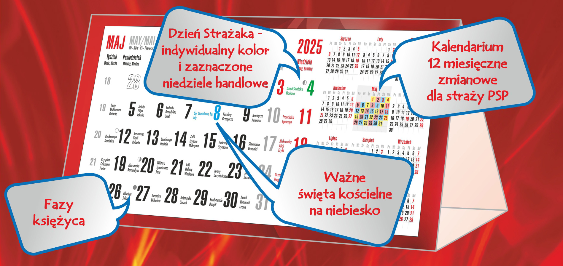 Kalendarze strażackie na rok 2025